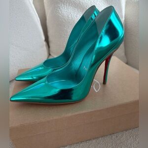 Christian Louboutin Miss Z 100 Pumps – Iceberg Metallic | Size 37